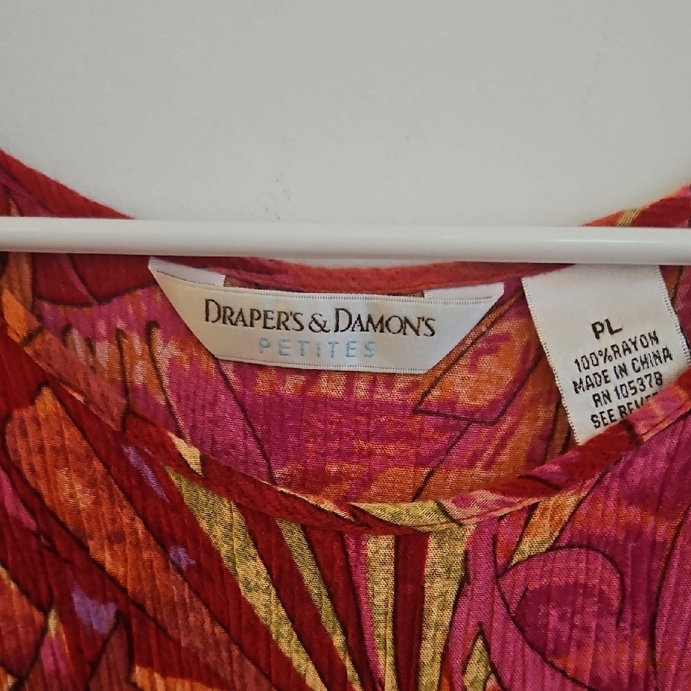 Vibrant Floral Maxi Dress in Pink and Orange - Picture 2 of 4